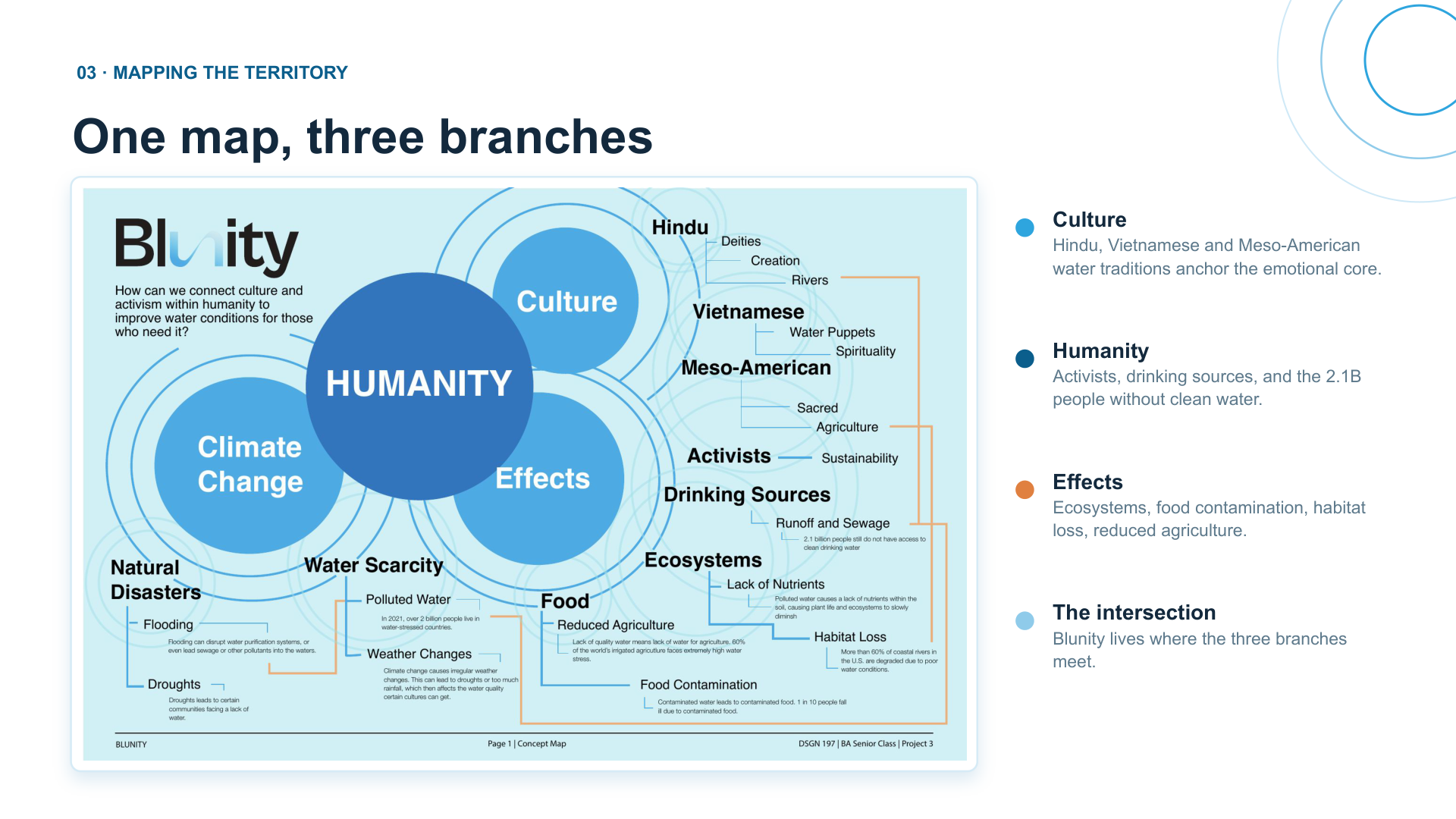 Blunity territory map — culture, humanity, and effects branches